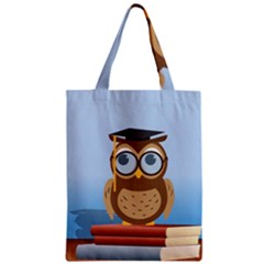 Read Owl Book Owl Glasses Read Zipper Classic Tote Bag by Nexatart