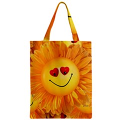 Smiley Joy Heart Love Smile Zipper Classic Tote Bag by Nexatart