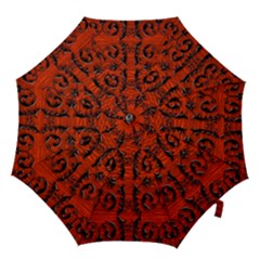 3d Metal Pattern On Wood Hook Handle Umbrellas (medium) by Amaryn4rt