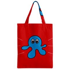 Creature Forms Funny Monster Comic Zipper Classic Tote Bag by Nexatart
