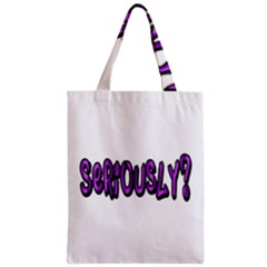 Seriously Zipper Classic Tote Bag by Valentinaart