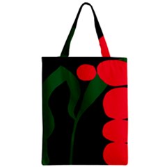 Illustrators Portraits Plants Green Red Polka Dots Zipper Classic Tote Bag by Mariart