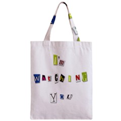 I Am Watching You Zipper Classic Tote Bag by Valentinaart