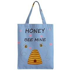 Bee Mine Valentines Day Zipper Classic Tote Bag by Valentinaart