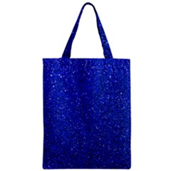 Blue Glitter Zipper Classic Tote Bag by snowwhitegirl