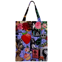 Vintage Girls Floral Collage Zipper Classic Tote Bag by snowwhitegirl