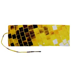 Golden Disco Ball Roll Up Canvas Pencil Holder (m) by essentialimage