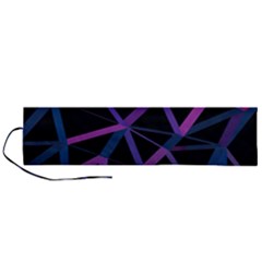 3d Lovely Geo Lines  V Roll Up Canvas Pencil Holder (l) by Uniqued