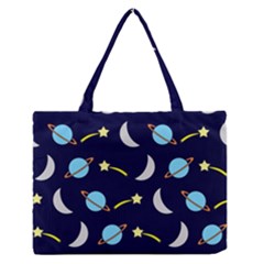 Space-pattern-colour Zipper Medium Tote Bag by Jancukart