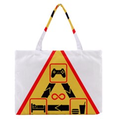 Gamer-geek-video-game-sign-fan Zipper Medium Tote Bag by Jancukart