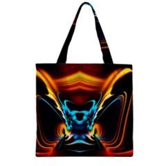 Duck-crazy-duck-abstract Zipper Grocery Tote Bag by Jancukart