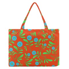 Background-texture-seamless-flowers Zipper Medium Tote Bag by Jancukart