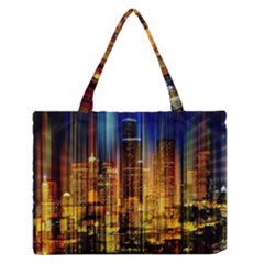 Skyline-light-rays-gloss-upgrade Zipper Medium Tote Bag by Jancukart