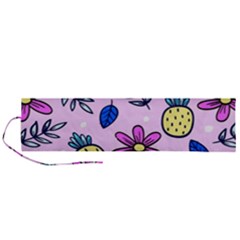 Flowers Purple Roll Up Canvas Pencil Holder (l) by nateshop