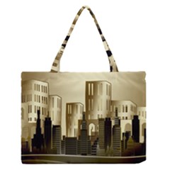 Architecture City House Zipper Medium Tote Bag by Jancukart