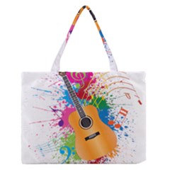 String Instrument Acoustic Guitar Zipper Medium Tote Bag by Jancukart
