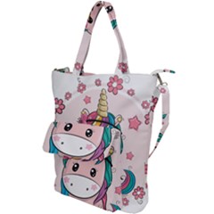Cartoon Unicorn Fantasy Shoulder Tote Bag by Jancukart
