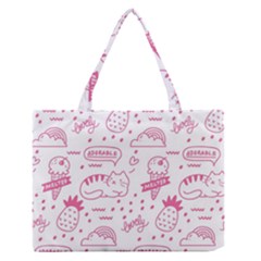 Cute-girly-seamless-pattern Zipper Medium Tote Bag by Jancukart