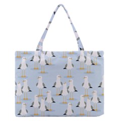 Cute-seagulls-seamless-pattern-light-blue-background Zipper Medium Tote Bag by Jancukart
