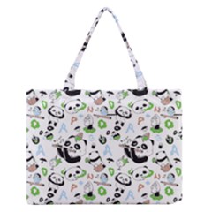 Giant Panda Bear Pattern Zipper Medium Tote Bag by Jancukart