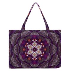 Rosette Kaleidoscope Mosaic Abstract Background Art Zipper Medium Tote Bag by Jancukart