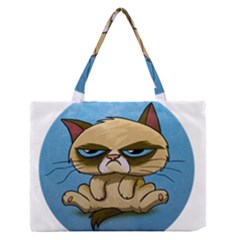 Grumpy Cat Zipper Medium Tote Bag by Jancukart
