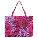 Roses Pink Tourmaline Seamless Zipper Medium Tote Bag View1