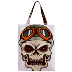 Motorcycle Helmet Skull Clip Art Cranial Skeleton Zipper Classic Tote Bag by Mog4mog4