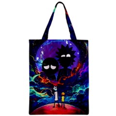 Cartoon Parody In Outer Space Zipper Classic Tote Bag by Mog4mog4