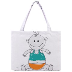 Baby-cute-child-birth-happy Mini Tote Bag by 99art