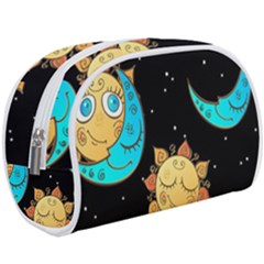 Seamless-pattern-with-sun-moon-children Make Up Case (large) by uniart180623