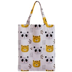 Seamless Pattern Cute Animals Zipper Classic Tote Bag by Simbadda