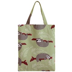Sloths-pattern-design Zipper Classic Tote Bag by Simbadda