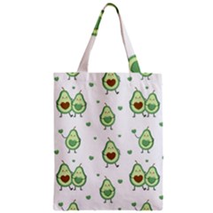 Cute-seamless-pattern-with-avocado-lovers Zipper Classic Tote Bag by Ket1n9