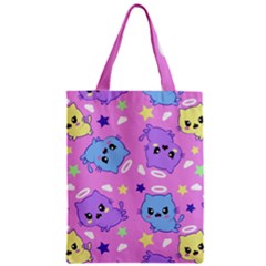 Seamless Pattern With Cute Kawaii Kittens Zipper Classic Tote Bag by Grandong