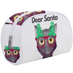 Cute Cat Glasses Christmas Tree Make Up Case (large) by Sarkoni