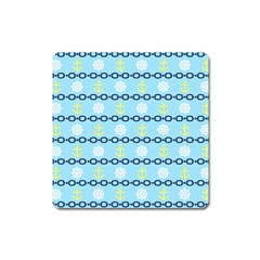 Anchors & Boat Wheels Magnet (square)