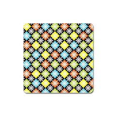 Diamonds Argyle Pattern Square Magnet