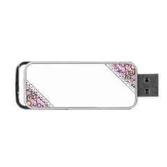 Floral Ornament Baby Girl Design Portable Usb Flash (two Sides) by Amaryn4rt