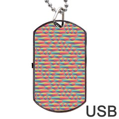 Background Abstract Colorful Dog Tag Usb Flash (two Sides) by Amaryn4rt