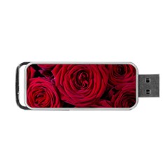 Roses Flowers Red Forest Bloom Portable Usb Flash (two Sides) by Amaryn4rt