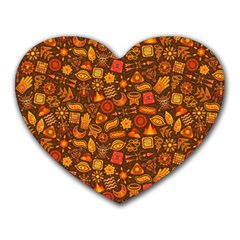 Pattern Background Ethnic Tribal Heart Mousepads by Amaryn4rt