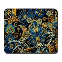 Retro Ethnic Background Pattern Vector Large Mousepads by Amaryn4rt
