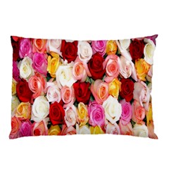 Rose Color Beautiful Flowers Pillow Case (two Sides) by Amaryn4rt
