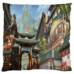 Japanese Art Painting Fantasy Large Flano Cushion Case (two Sides) by Amaryn4rt