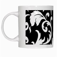 Vector Classical Traditional Black And White Floral Patterns White Mugs by Amaryn4rt