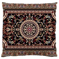 Vectorized Traditional Rug Style Of Traditional Patterns Large Cushion Case (one Side) by Amaryn4rt