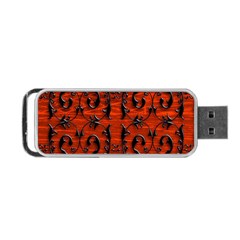 3d Metal Pattern On Wood Portable Usb Flash (two Sides) by Amaryn4rt