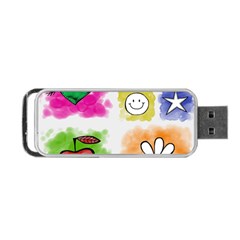A Set Of Watercolour Icons Portable Usb Flash (one Side) by Amaryn4rt