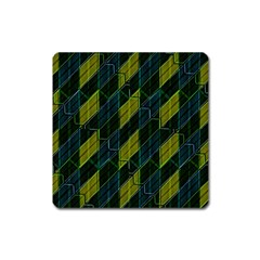 Futuristic Dark Pattern Square Magnet